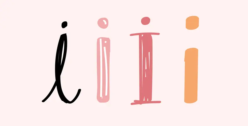 imagen de palabras con la letra i