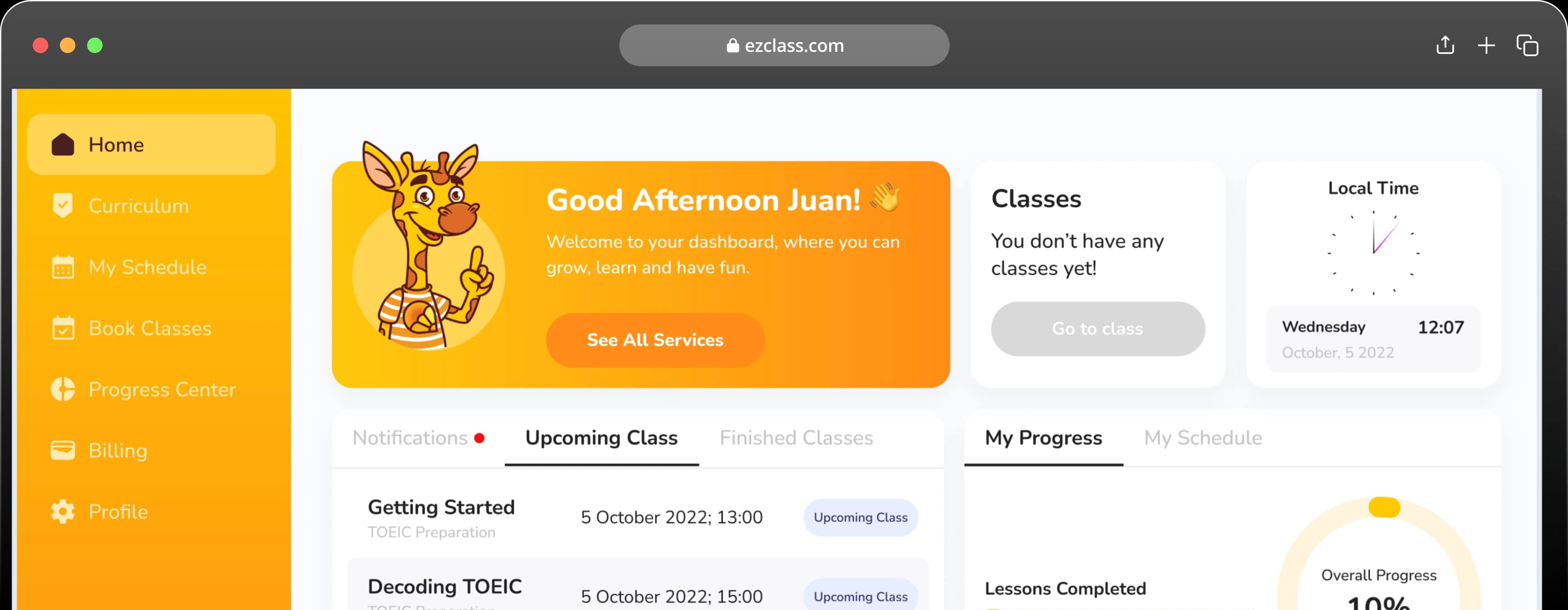 EZclass Dashboard